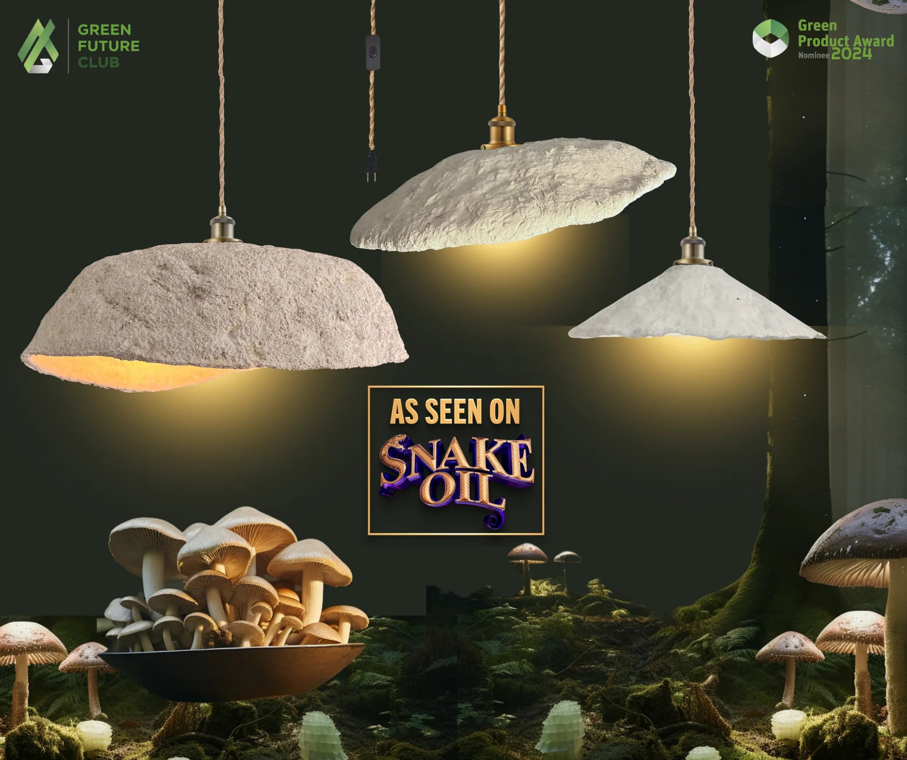 MyGlo - Mushroom Made Sustainable Lighting for Eco-friendly Spaces